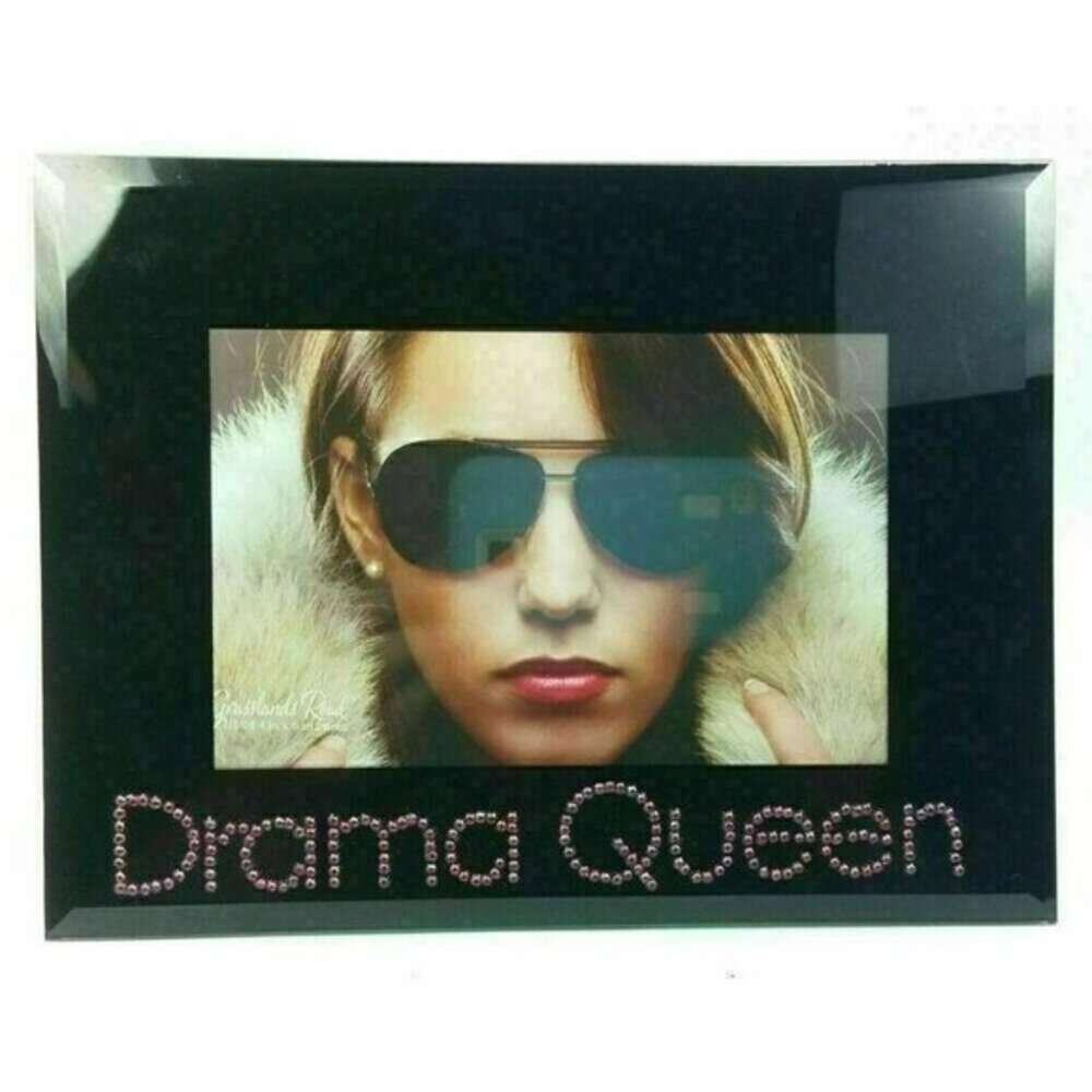 Grasslands Road Photo Frame Drama Queen Blingy Diva Pink Black Picture Nw in Box